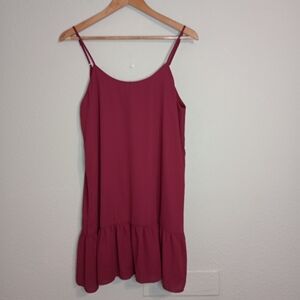 Francesca's everly ruffled hem shift cami dress